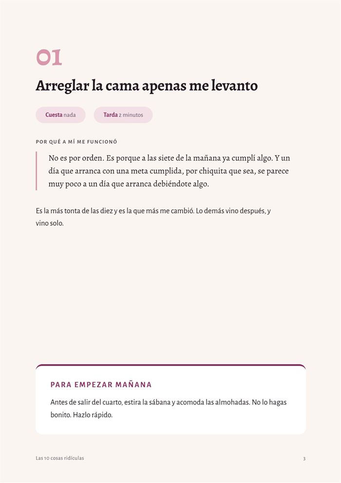 Una página del interior de la guía