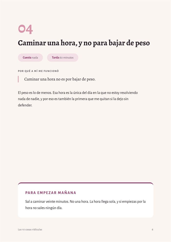 Cuarta de las diez cosas